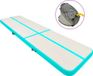 vidaXL Gymnastiekmat met pomp opblaasbaar 700x100x15 cm PVC groen