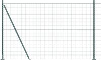 vidaXL Euro-hek met betonnen voetstuk 10 x 1,4 m PVC-Coated Staal Mesh