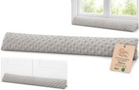 Totsy baby Minky Tochtstopper deur isolerend 150 cm - Onderdeur en raam tochtwering decoratief Ideaal voor voordeur ramen en kussen voor kinderkamer Minky Oeko-Tex Lichtgrijs