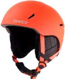 SINNER Crest Unisex Skihelm - MATTE ORANGE NEON - Maat S