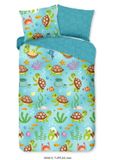Muller Textiles Dekbedovertrek 140x220 cm Blauw Katoen Kind 1 Kussensloop