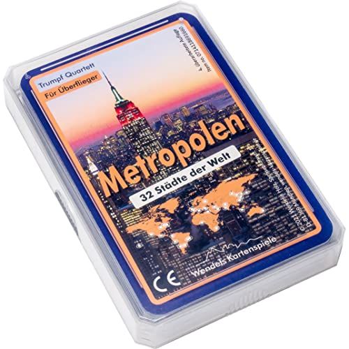 Wendels Kartenspiele Metropolen: steden troef kwartet spel | klein cadeau voor gezinnen en reizigers