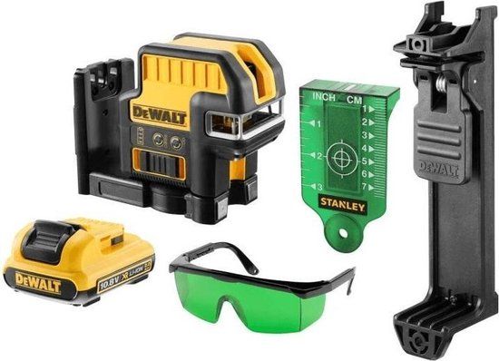 DeWalt DCE0825D1G - Kruislijn-/puntlaser set - 10,8V - 2,0Ah - in koffer