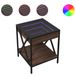 VidaXL Table basse avec LED Infinity 40x40x49 cm Chêne brun