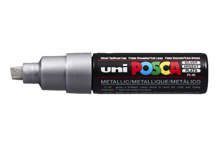 Posca PC-8K Chisel Tip Paint Marker - Silver