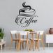Sticker mural café - 237x271 cm - Noir