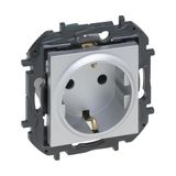LEGRAND Alumunio 398303B Monoblock stopcontacten, 2P+T, 16 A, voor inbouwmontage, serie Niloé Step, 3 stuks