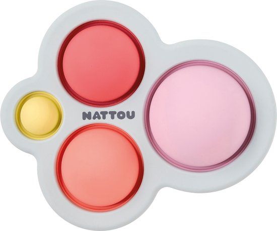 Nattou Silicone Pop-it Speelgoed - Paars - 10 cm