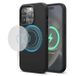 Saii Coque iPhone 15 Pro Max en Silicone Liquide Premium MagSafe - Noir