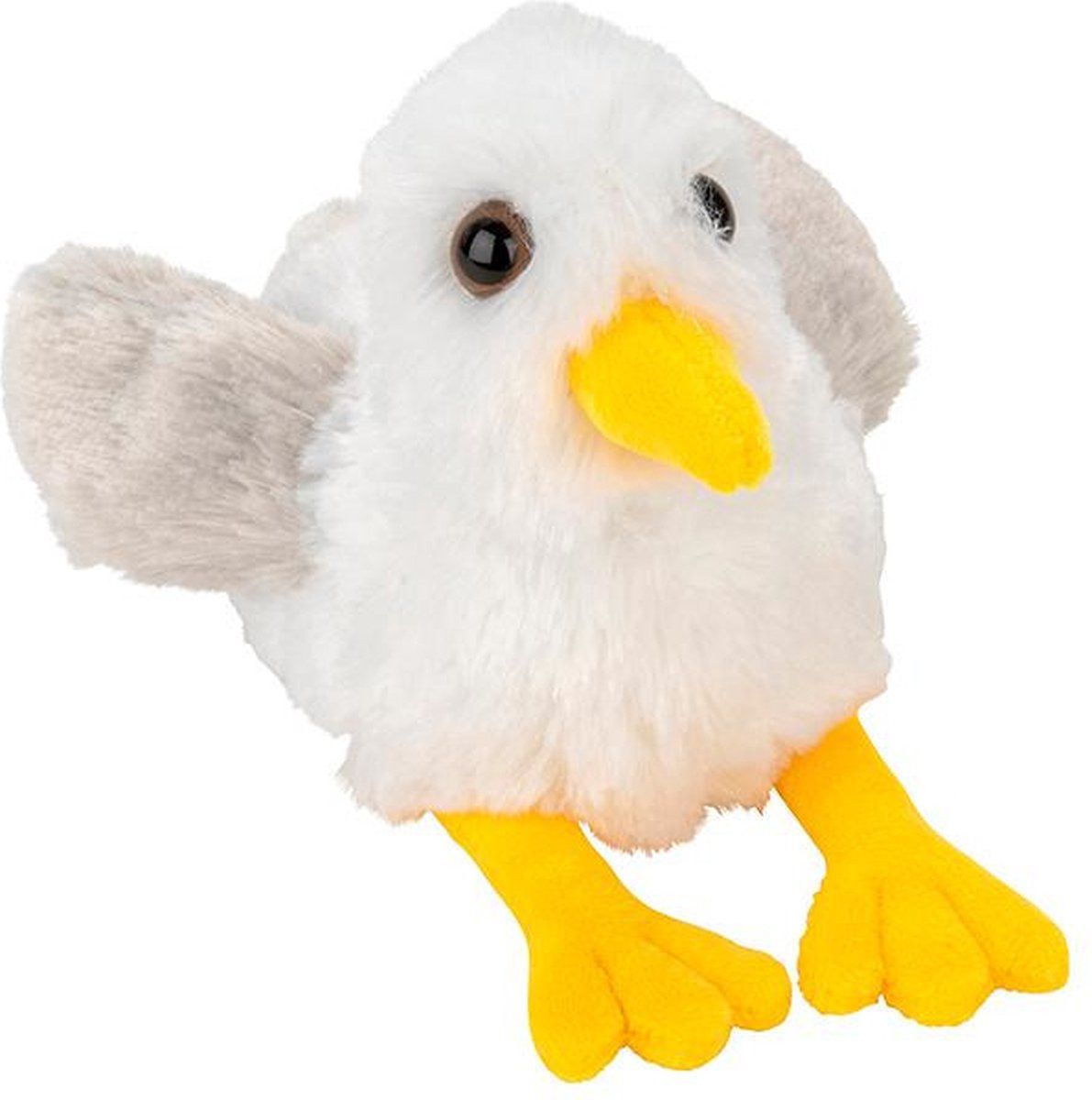Nature Planet Panda Nature Planet Pluche kleine zeemeeuw knuffel van 13 cm