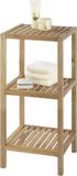 WENKO Rek Norway - 3 legplanken - massief walnotenhout - bruin - 36 x 36 x 79 cm