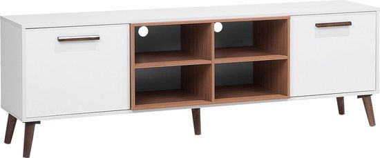 Beliani ALLO - TV-meubel - Wit - 180 cm - Spaanplaat