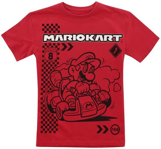 Super Mario Kids - Kart Champion Unisex T-shirt - rood - 140