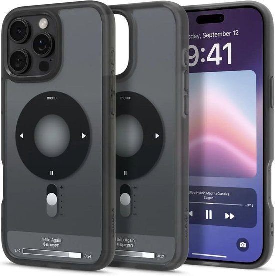 Spigen Ultra Hybrid MagFit - Hoesje Geschikt voor Apple iPhone 16 Pro - Compatibel met MagSafe - Back Cover Classic Zwart