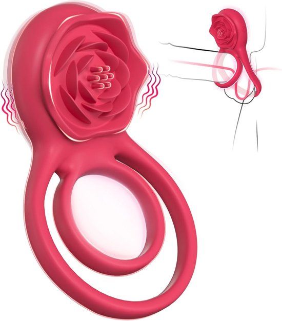 Sensa Vibrerende Cockring - Rode Cockring - Siliconen - 6.35 cm Diameter - 7 Vibraties