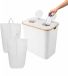 Relaxdays Statiegeld prullenbak - 2 zakken - 140 liter - wit