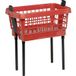 Lockweiler CLIP CLAP Panier à linge avec pieds rouge, 65 cm.