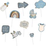 Folat Photobooth set blooming baby boy - 10 stuks