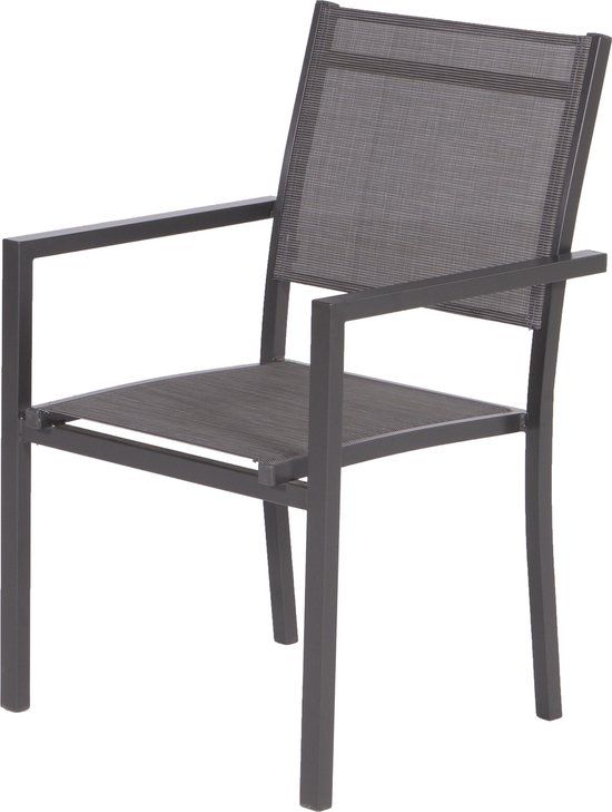 Garden Impressions Moon Dining Chair - Aluminum - Carbon Black - Dark Grey