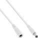 InLine - Câble d'extension CC, alimentation universelle, câble d'extension pour bandes LED, caméras de surveillance, imprimantes, routeurs, commutateurs, etc., prise/connecteur CC 5,5 x 2,1 mm, blanc, 2 m