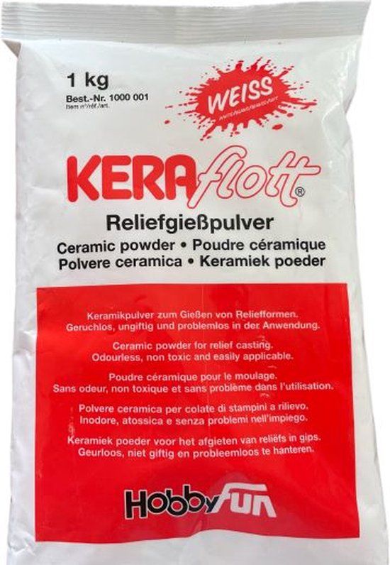 Keraflott Hobbyfun GmbH & Ci KG Gips en/of keramiek poeder Kera flott 1 kg wit