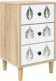 vidaXL Nachtkastje HANAU Sonoma Eiken 36 x 33 x 60 cm Bewerkt hout