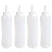 Bouteille de dosage/bouteille de sauce - 4x - transparent - 100 cl à 1 litre - pour sauces et vinaigrettes