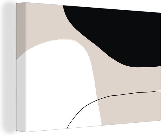 OneMillionCanvasses Canvas schilderij 150x100 cm - Abstracte Vormen - Wanddecoratie