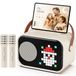 Karaokeset - 2 microfoons - Bluetooth 5.3 luidspreker - 40 W - Beige - Voor kinderen en adultes