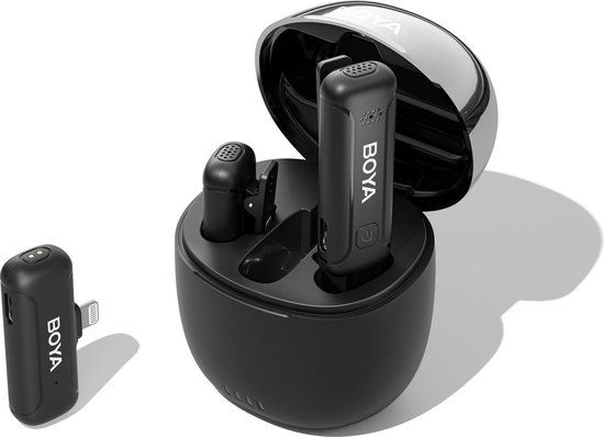 Boya BY-WM3T-D2 - Draadloze Microfoon Set - 2x Zender / 1x Ontvanger - iOS
