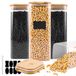 Icecat Set de 4 bocaux de rangement avec couvercle - 2000 ml, verre hermétique