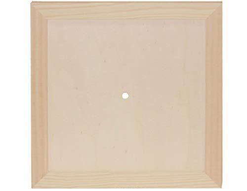 INNSPIRO Klok van massief grenenhout, vierkant, 27 x 27 cm, dikte 1 cm.