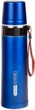Concorde Thermosfles Thermosfles Traveler - RVS - isoleerfles - blauw - 750 ml - Thermoflessen - met draaglus