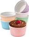 Moule à soufflé en céramique - Utilisable au four - 200 ml - 9 cm de diamètre - Empilable - Antiadhésif - Emballage écologique