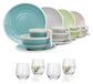 Merkloos 16-delig Melamine Campingservies voor 4 Personen