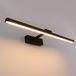 Klighten LED spiegellamp badkamer 61cm, 180 graden draaibare wandlamp voor badkamer IP44, 18W 1170 lumen, badkamerlamp muur aluminium, warm wit 3000K, zwart