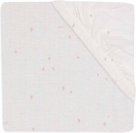 Jollein Jersey Fitted Sheet - Twinkling Wild Rose - 70/75x140/150cm - Pink