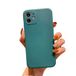 DUDUXI iPhone 12 hoes, siliconen, hoekige randen, camerabescherming, schokbestendig, valvast, 6,1 inch, donkergroen