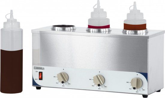 Casselin Professional Sauce Warmer - 3 x 1 Liter - Stainless Steel