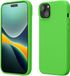 kwmobile Case voor iPhone 15 - Slank TPU-Hoesje met Zachte Afwerking - In limoengroen