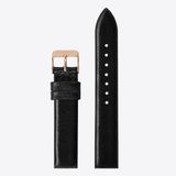 Komono Horlogebandje Komono Strap 16 Zwart