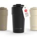 LARS NYSØM Bevægelse Thermos Coffee Mug-to-go 500ml - Sans BPA avec Isolation - Thermos en Acier Inoxydable Anti-fuite (Noir Carbone)
