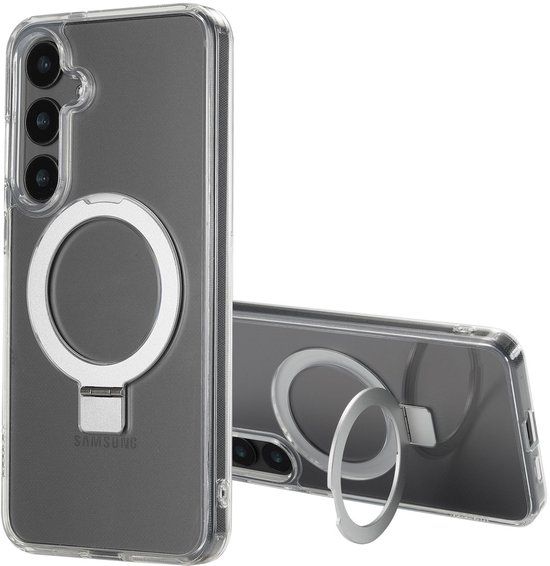 Accezz Ring Stand Backcover met MagSafe voor de Samsung Galaxy S24 Plus - Transparant