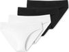 Schiesser Tai slip "95/5" serie dames veelkleurig effen katoen/elastaan 4-pack