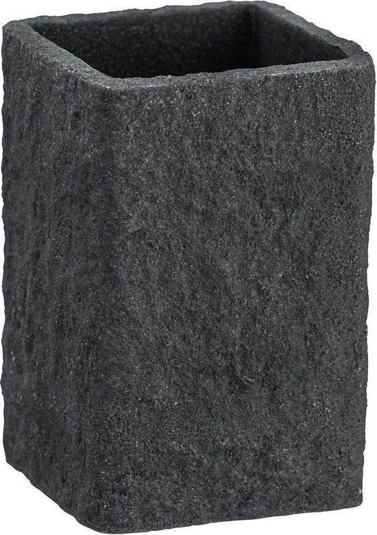 Wenko Villata Tandenborstelhouder - 7,5 x 10 cm - Zwart