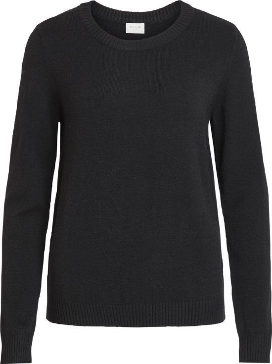 VILA VIRIL O-NECK LS KNIT TOP - NOOS Zwart