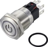 TRU COMPONENTS TC-12647396 Druktoets 250 V/AC 3 A 1x uit/(aan) IP65 RGB Moment RVS
