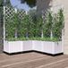 Maison Exclusive Jardinière avec treillis, blanc, 120 x 120 x 136 cm, plastique PP
