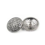 10 Retro holle naaiknopschacht ronde metalen knopset voor mannen vrouwen blazer, jas, uniform, shirt, pak en jas (zilver, 20 mm)