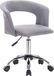 Happyment Deluxe chaise de bureau à roulettes – lin – pour adultes – gris clair – chaise de bureau ergonomique – réglable en hauteur